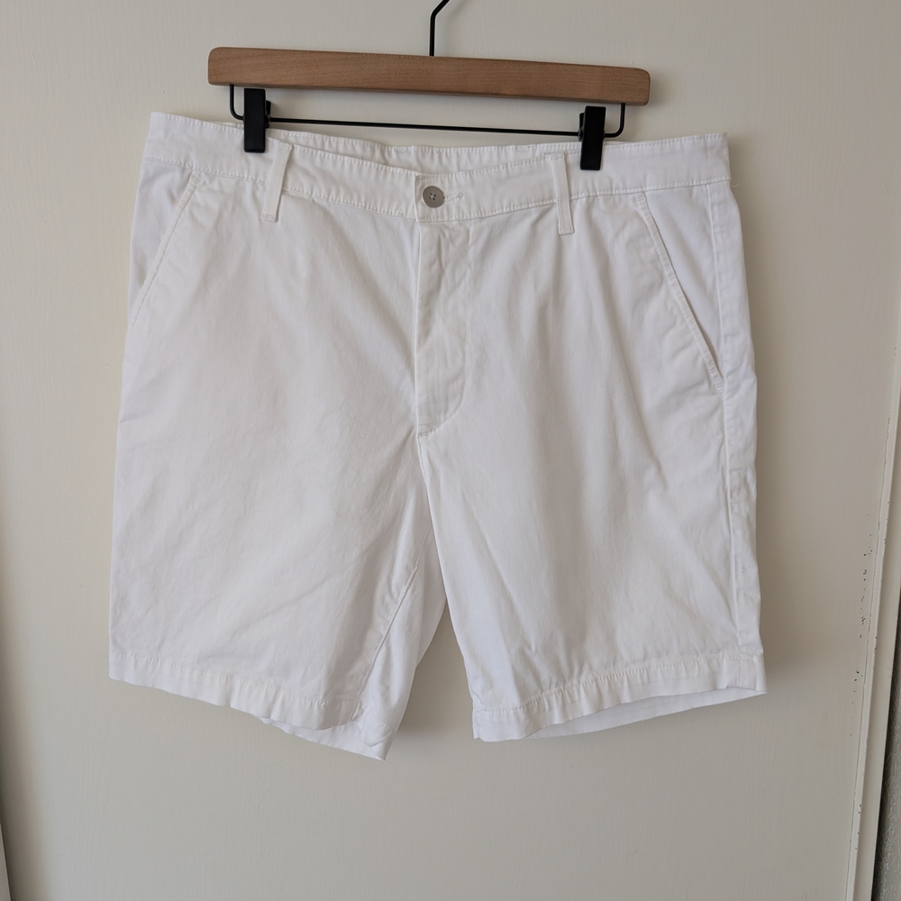 Adriano Goldschmeid Womens XL Wanderer Trouser Shorts White Classic Preppy